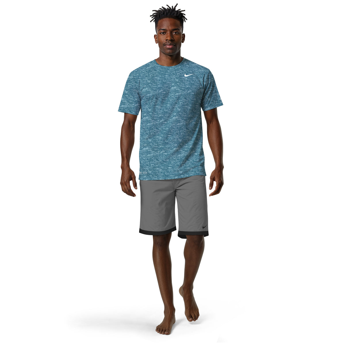 Nike Swim Men's Heather Short Sleeve Hydroguard Top