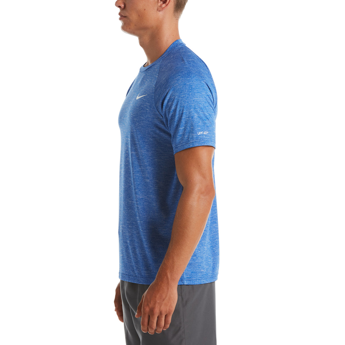 Nike Swim Men's Heather Short Sleeve Hydroguard Top