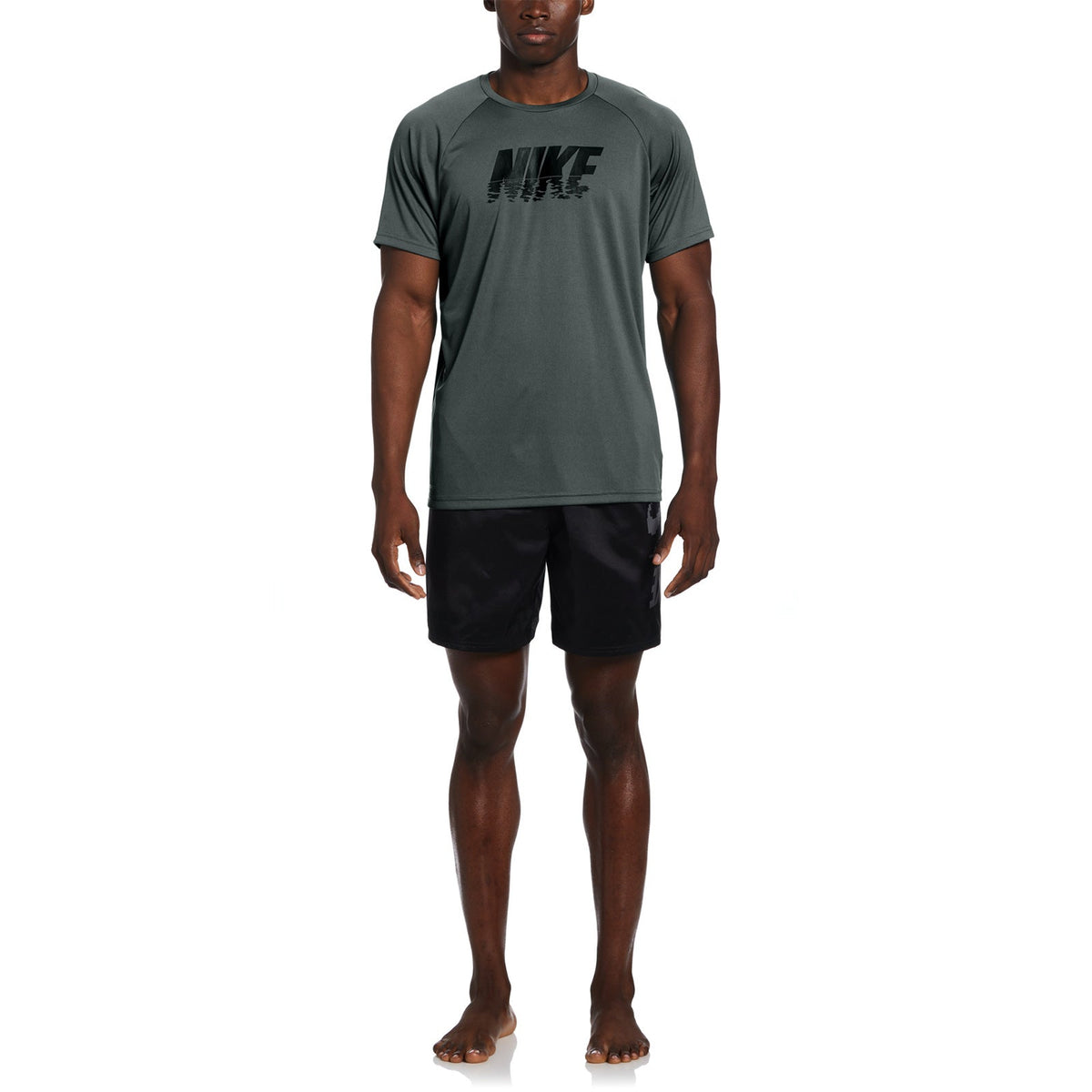 Nike Swim Men&#39;s Sunset Logo Short Sleeve Hydroguard Top