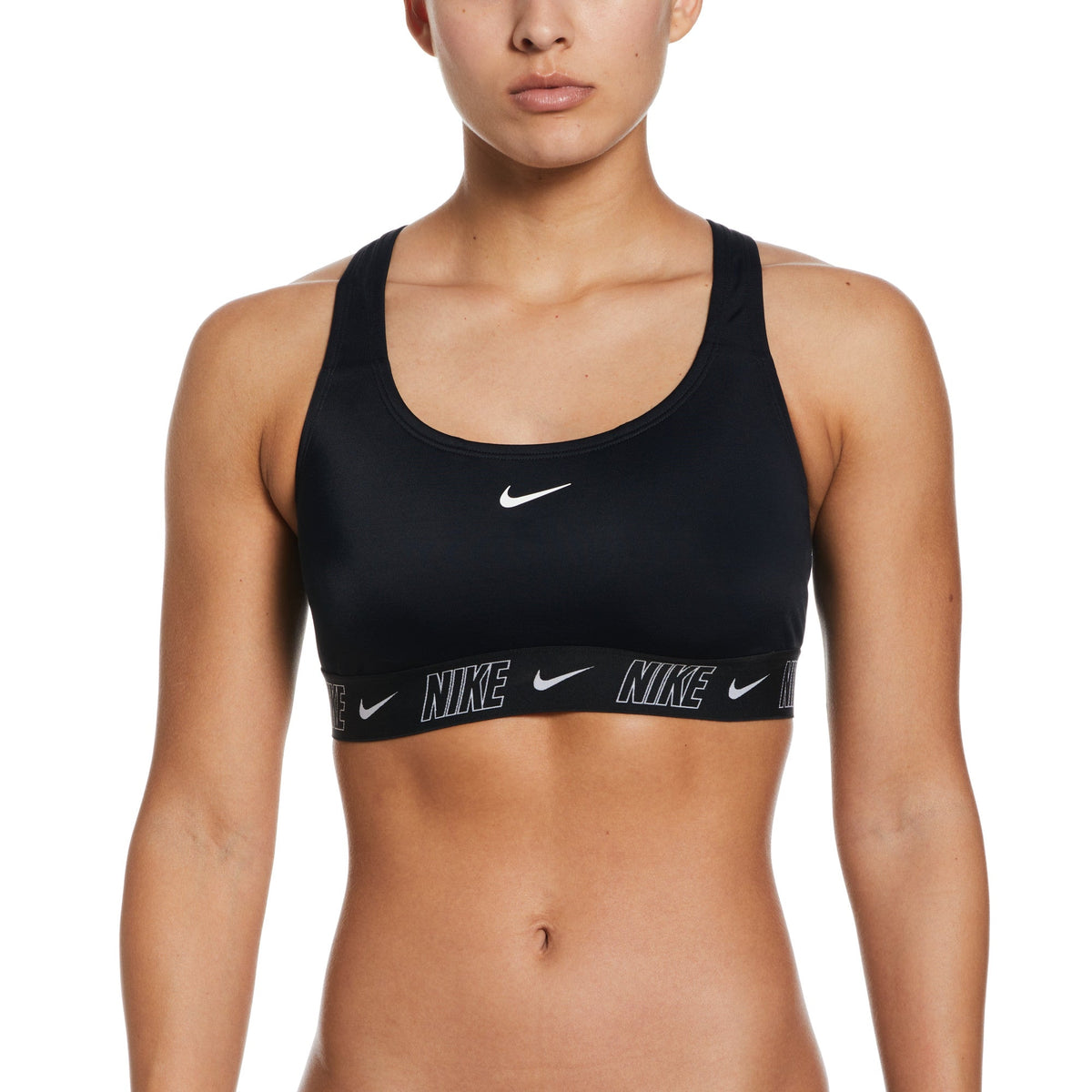 Nike Swim Women&#39;s Fusion Logo Tape Racerback Bikini Top