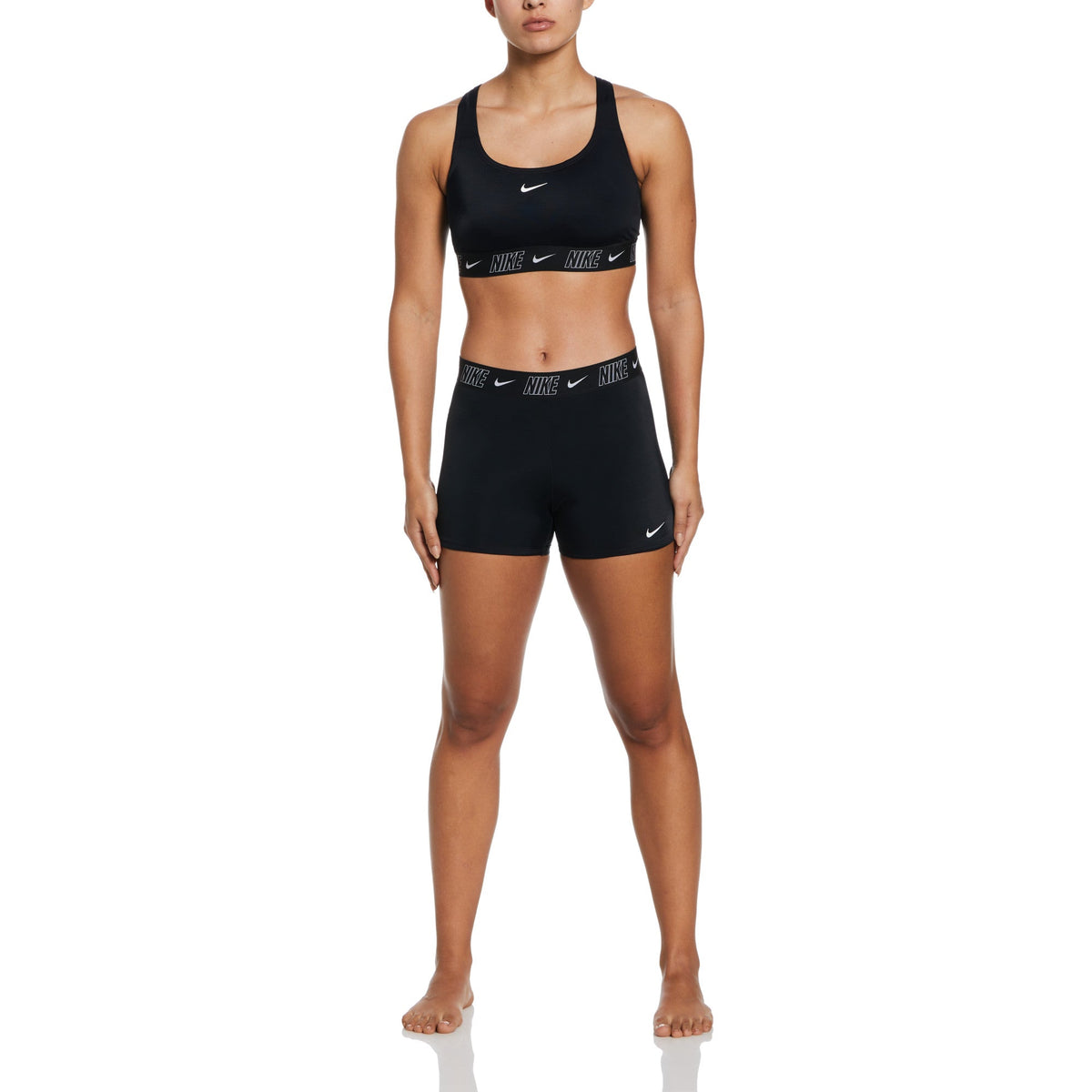 Nike Swim Women&#39;s Fusion Logo Tape Racerback Bikini Top