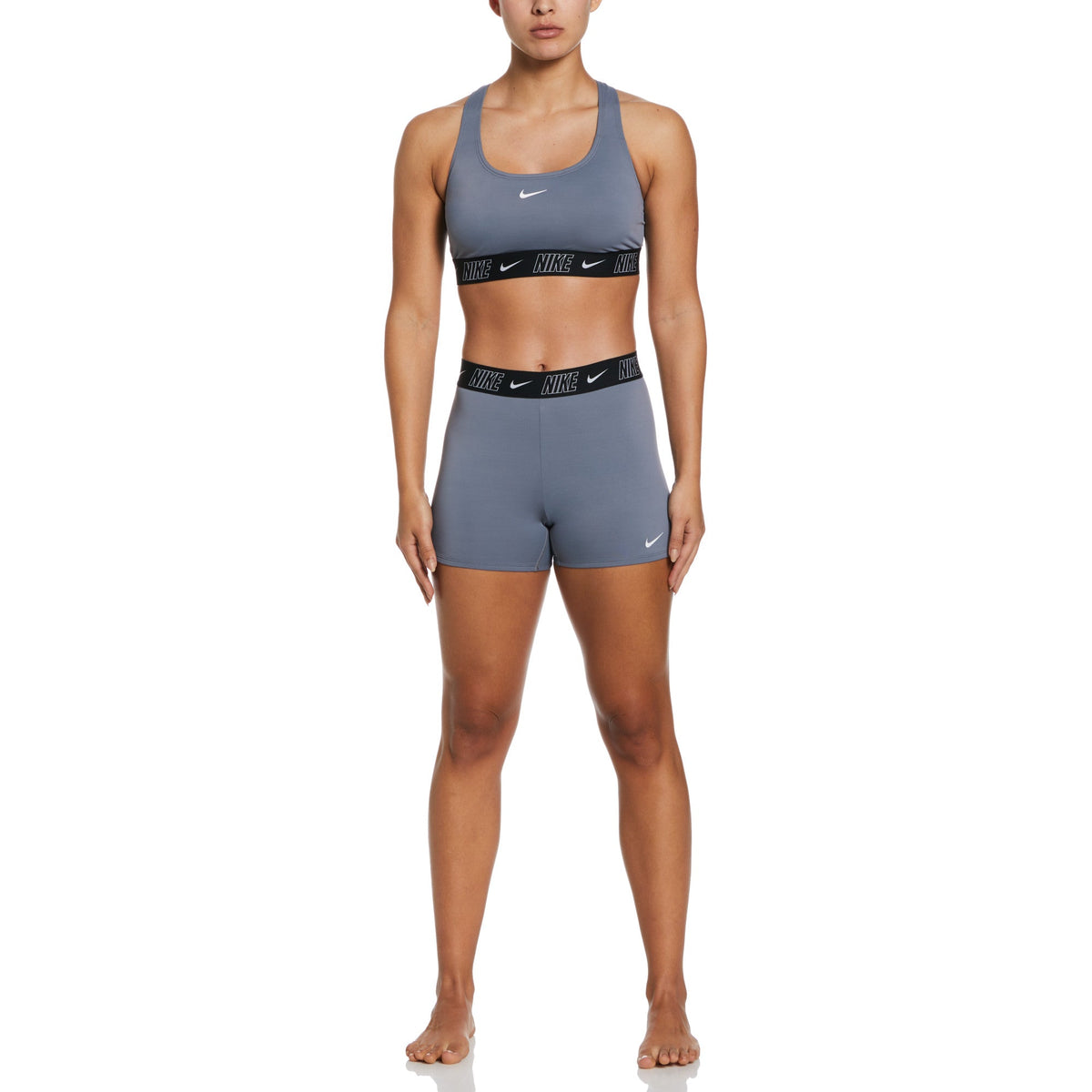 Nike Swim Women&#39;s Fusion Logo Tape Racerback Bikini Top