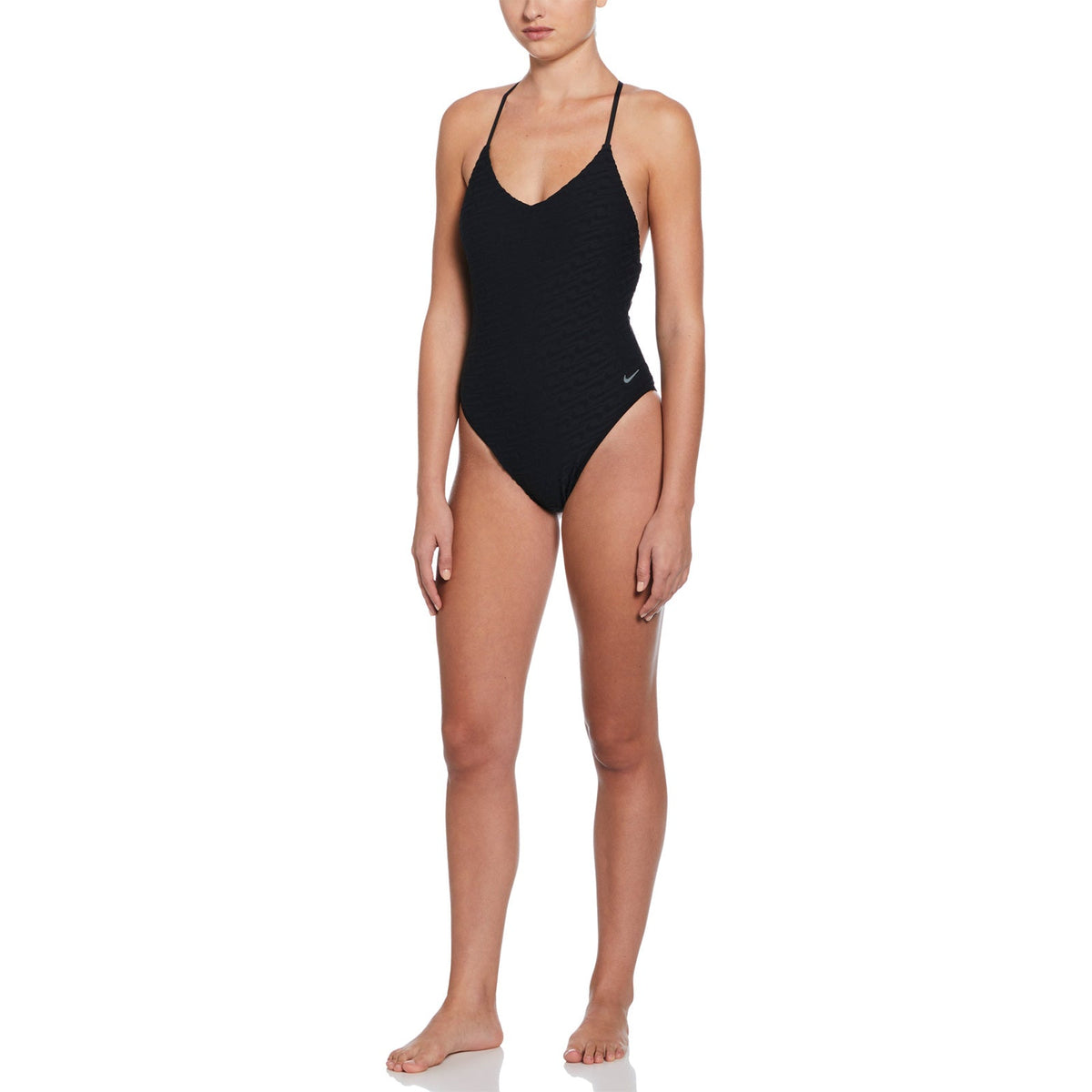 Nike Swim Women&#39;s Swoosh Link Terry Y-Back One Piece Swimsuit
