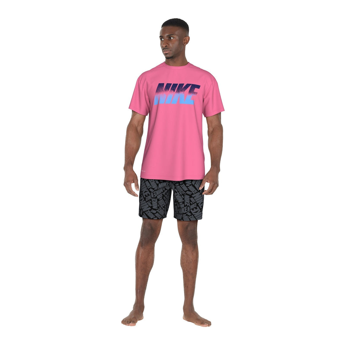 Nike Swim Men&#39;s Ocean Merge Short Sleeve Hydroguard Top