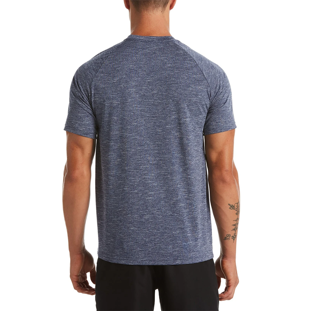 Nike Swim Men&#39;s Heather Short Sleeve Hydroguard Top