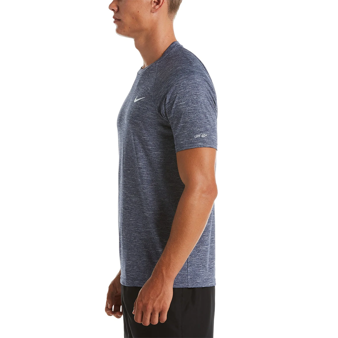 Nike Swim Men&#39;s Heather Short Sleeve Hydroguard Top
